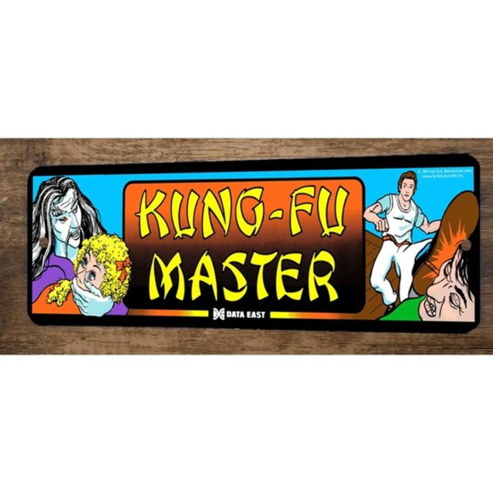 Kung Fu Master Arcade 4x12 Metal Wall Video Game Marquee Banner Sign